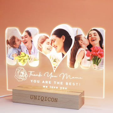 Mothers Day Gifts Mother in Law Gifts for Mom Thankgiving Gifts Custom Acrylic Photo Frame Plaque Desk Decorative Sign Present for Home Room Office