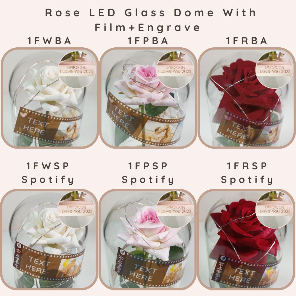 Anniversary & Valentine's Day Gifts For Mom Women, Personalized Rose Lamp, Mother's Day, Birthday Presents For Mom,Girlfriends & Wives Handmade Roses Flowers Galaxy Eternal Enchanted Rose Glass Dome With Message 1F - uniqicon