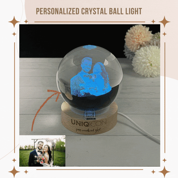 Personalized 3D Photo Engraving Crystal Ball Voice Message Name Engraving Gift Birthday Anniversary Valentine Christmas Graduation Friend Souvenir