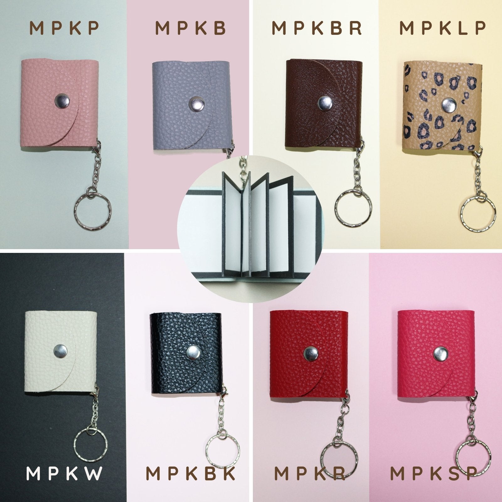 Mini Photo Keychain, DIY Small Custom Leather Memory Photo, Picture Keychains Personalized Album, Mini Cute Key Ring Keychain with Picture Book for Family, Boyfriend, Couples, Dog, Friends - uniqicon
