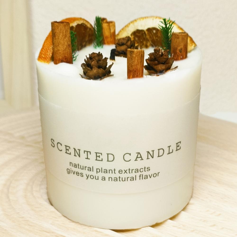 Natural soy scented pillar candles, luxury non toxic white bathroom candle, scented wax romantic rose jar candles aesthetic decorative gifts for women, home - uniqicon
