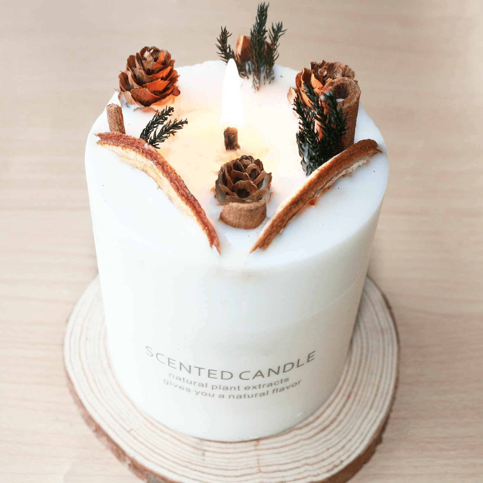 Natural soy scented pillar candles, luxury non toxic white bathroom candle, scented wax romantic rose jar candles aesthetic decorative gifts for women, home - uniqicon