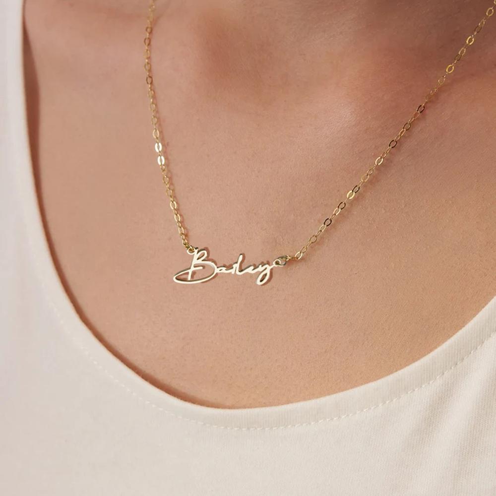 Personalized Customized Name Pendant Necklace With Dainty 925 Sterling Silver/Copper/Stainless Steel Voice Message Birthday Valentine's Day Christmas Anniversary Friend Graduation Gift Souvenir - uniqicon