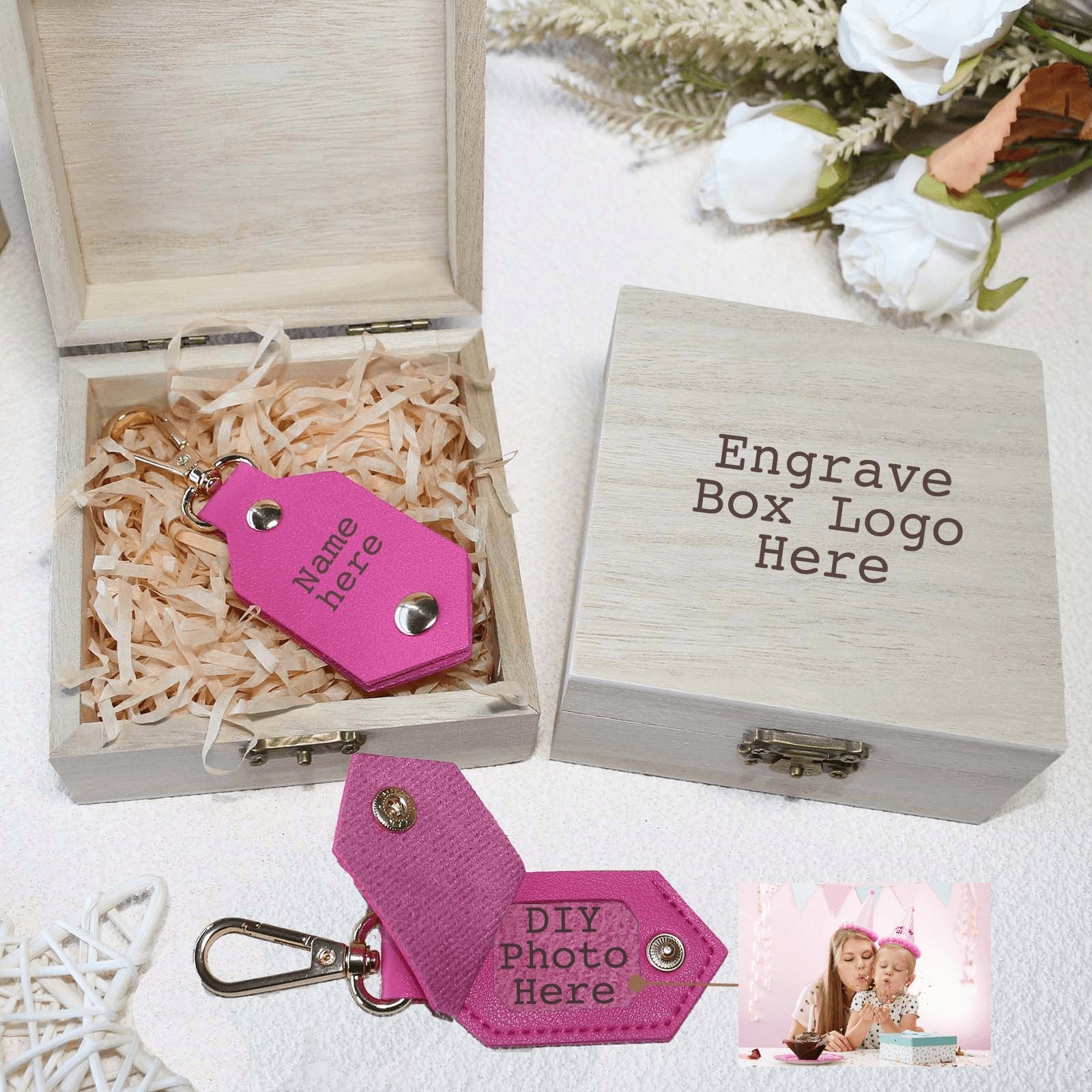 Personalized Picture Key Chains, Funny Leather Photo Keychains, Custom Keychain With Picture, Llaveros Personalizados Customized Keychain Gifts For Women Boyfriend Husband Mens - uniqicon