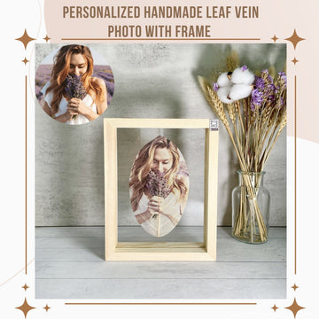 Personalized Customized Leaf Vein Photo Frame Birthday Valentine's Day Anniversary Gift Special Graduation Souvenir Handmade