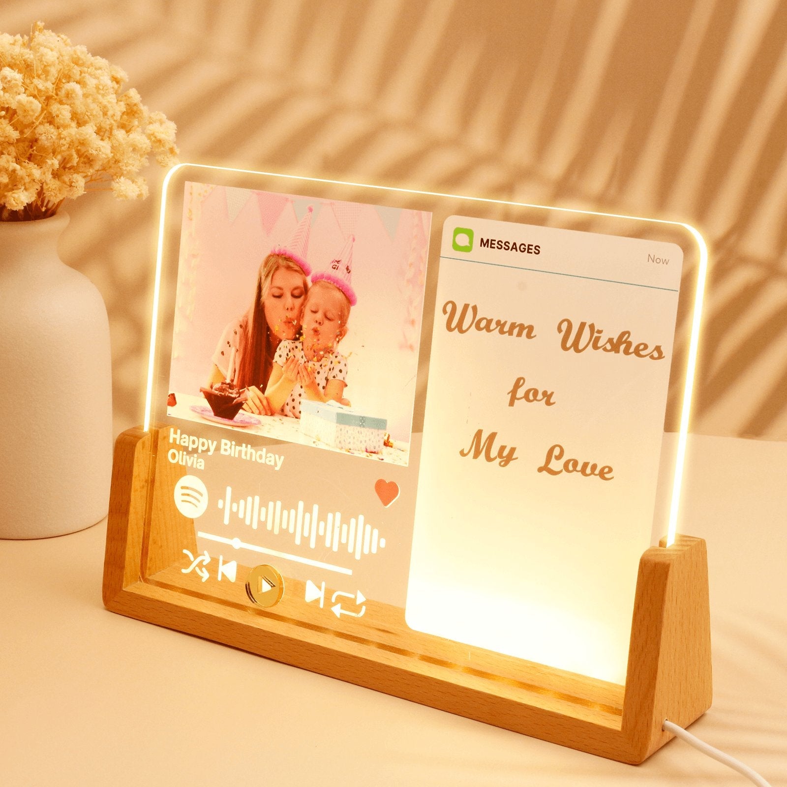 uniqicon Spotify Plaque QR Code music Acrylic picture frames Birthday Personalized Gifts for boyfriend women him sister - uniqicon
