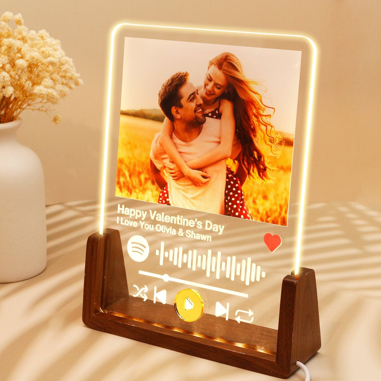 uniqicon Spotify Plaque QR Code music Acrylic picture frames Birthday Personalized Gifts for boyfriend women him sister - uniqicon