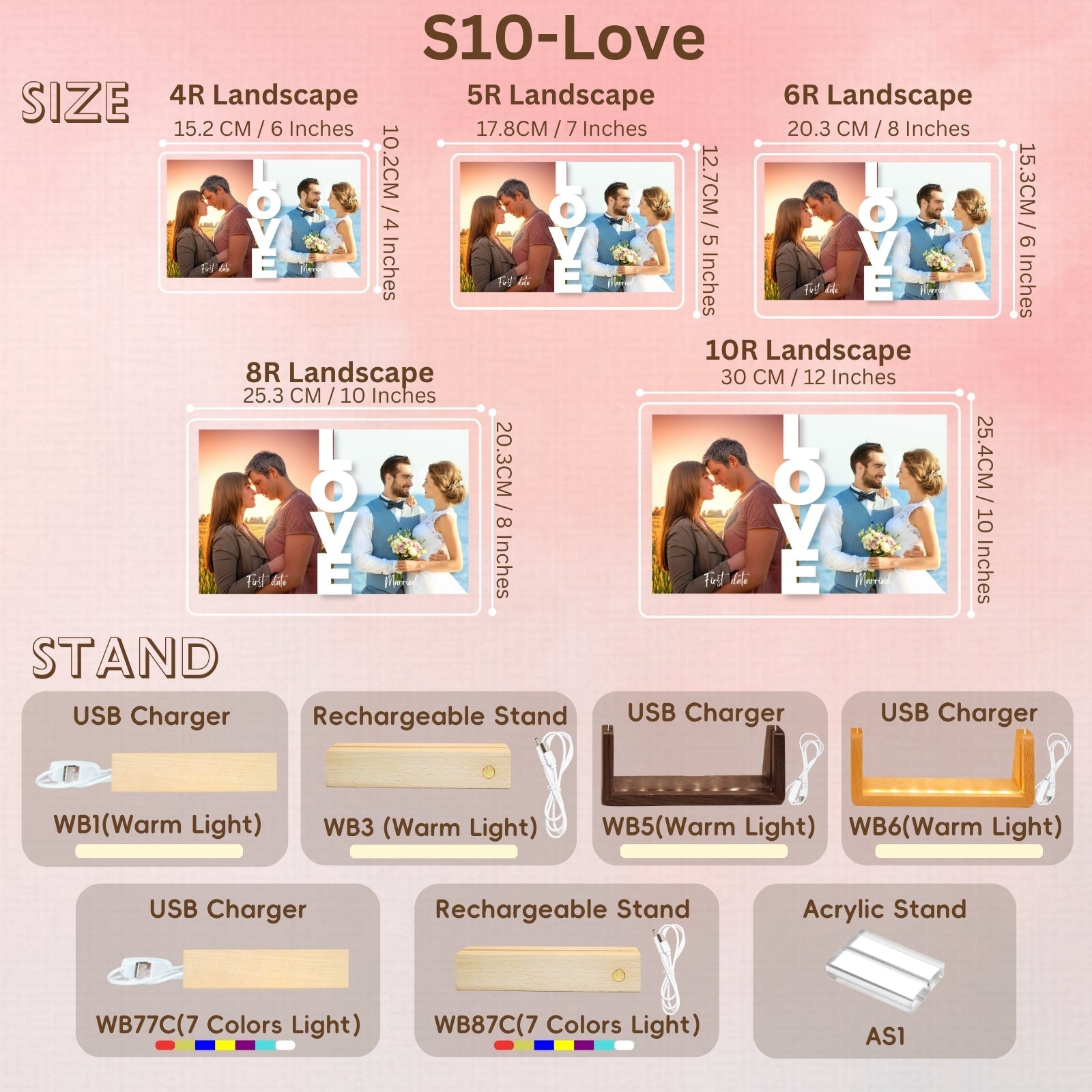 Customised Acrylic Plaque Night Lights,Couple Photos Gift for Valentines,Wedding Anniversary Engagement Gift for Him Her Girlfriend Boyfriend Husband Wife, Romantic LED Night Light Decor - uniqicon