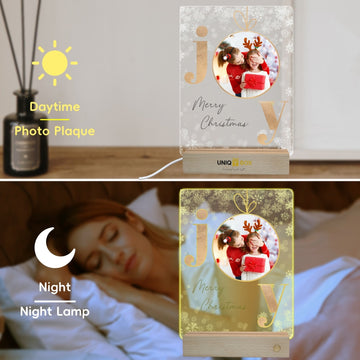 Customised Acrylic Plaque with Lights,Christmas Family Photo Frames Present for Daughter Son from Daddy Mum,Personalised Picture Frame for Grilfriend Boyfriend,Best Friend Gift Ideas - uniqicon