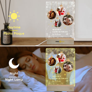 Customised Christmas Acrylic Picture Plaque with Lights,Light Up Multiple Photo Frame Personalised Family Gifts for Son Daughter Kids Brother,Birthday Memorial for Girlfriend Boyfriend - uniqicon