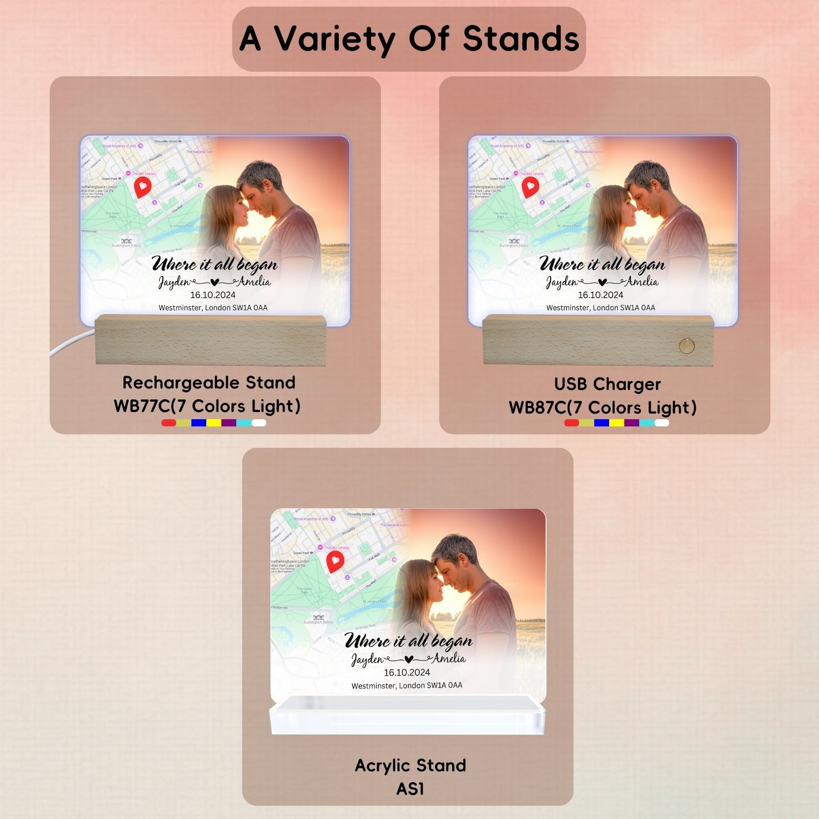 Engagement Gifts for Future Husband,Where It All Began Map with LED Photo Frame,Romantic Valentines Gifts for Him,Her,Boyfriend - uniqicon