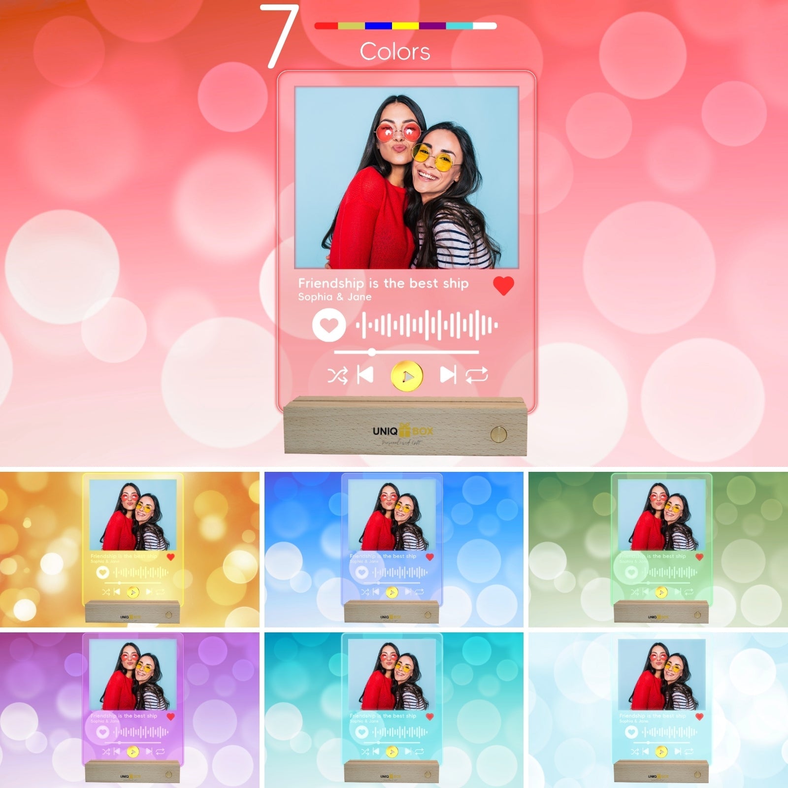 Personalised Spotify Friend Plaque — Best Friend Birthday with Voice Message - uniqicon