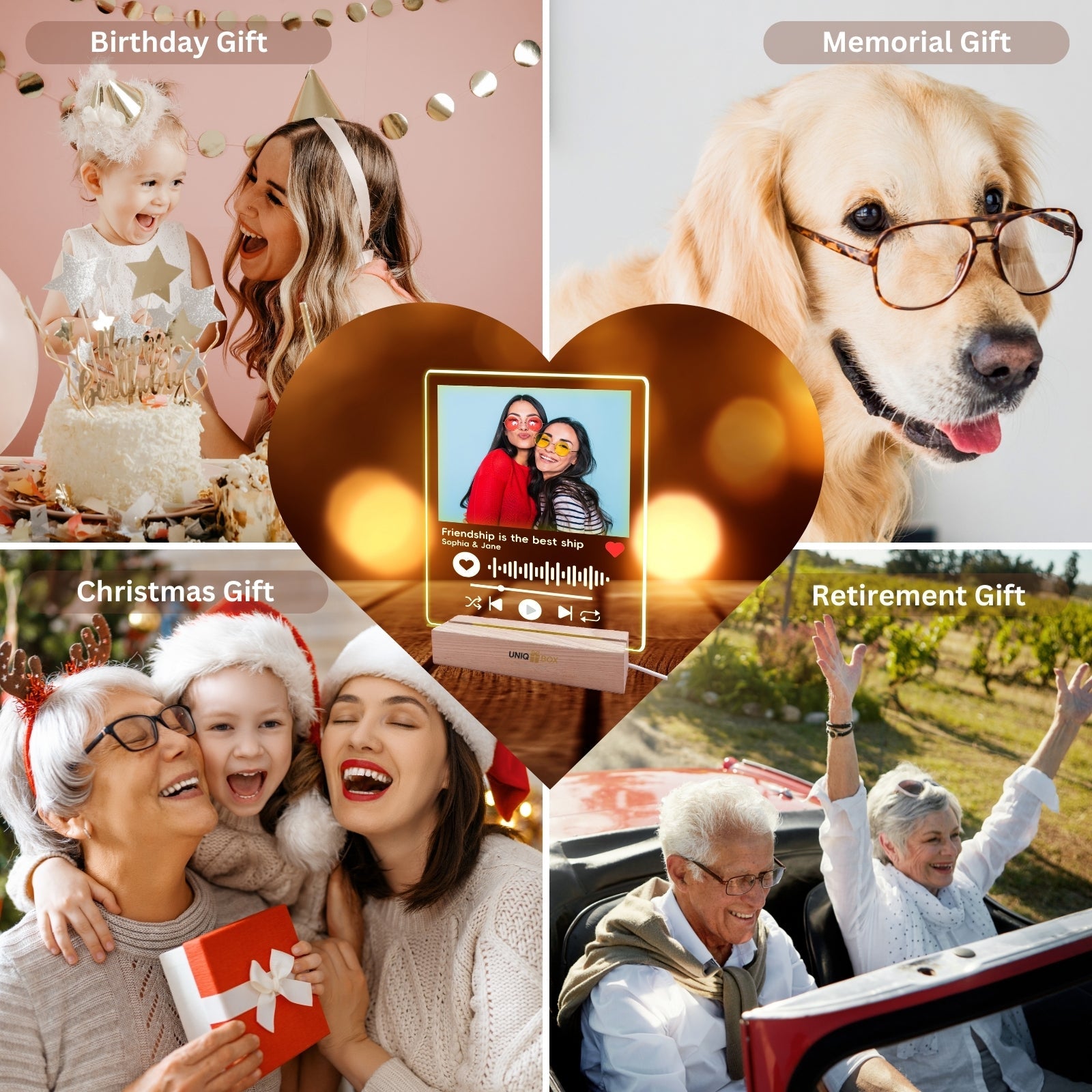Personalised Spotify Friend Plaque — Best Friend Birthday with Voice Message - uniqicon