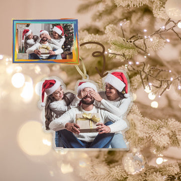 Personalized Christmas Ornaments, Custom Shape With Names, Using My Own Photo, 2024 2D Christmas Décor Tree Bauble Decorations Xmas Ornament Memories Personalized For Christmas Family Keepsake