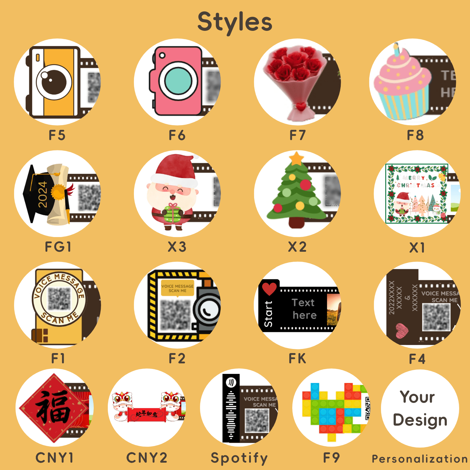 Personalized Customized Memory Retro Camera Film HD Photo Album Film Roll Keychain Spotify Voice Message Creative Birthday Valentine Christmas Graduation Friend Anniversary Gift Souvenir Customized Handmade - uniqicon