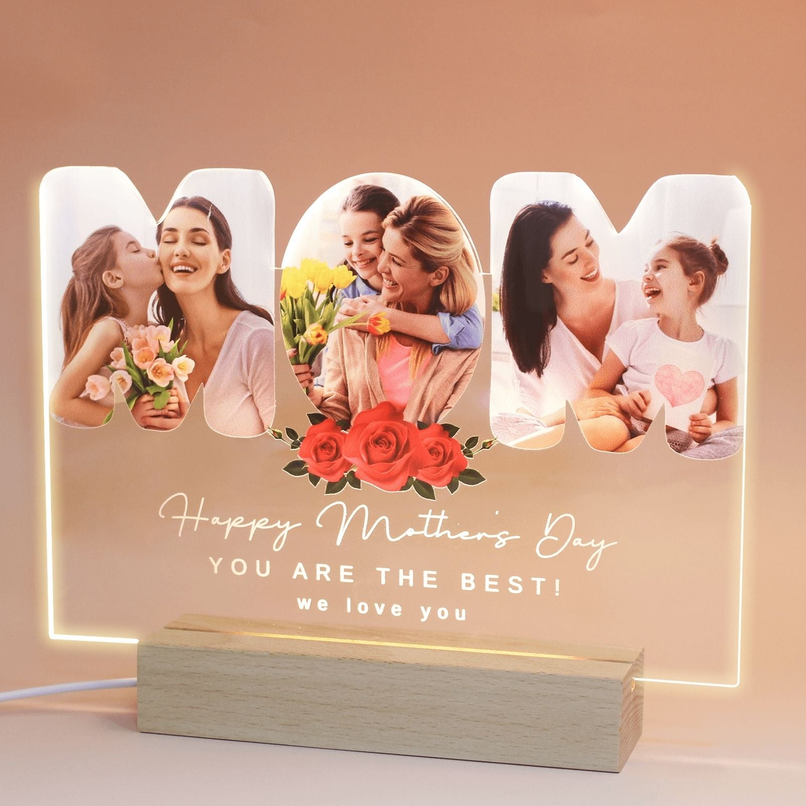 Uniqicon Mothers Day Gifts Mother in Law Gifts for Mom Thankgiving Gifts Custom Acrylic Photo Frame Plaque Desk Decorative Sign Present for Home Room Office - uniqicon
