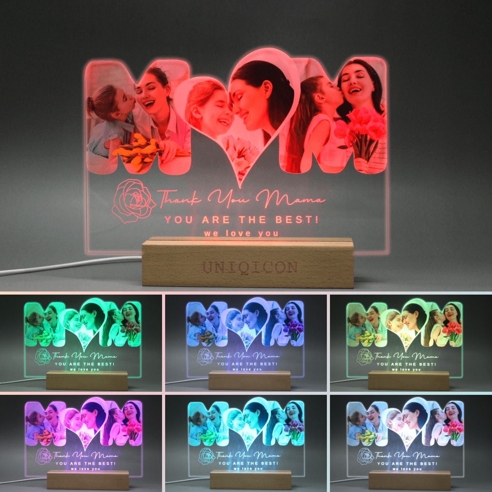 Uniqicon Mothers Day Gifts Mother in Law Gifts for Mom Thankgiving Gifts Custom Acrylic Photo Frame Plaque Desk Decorative Sign Present for Home Room Office - uniqicon