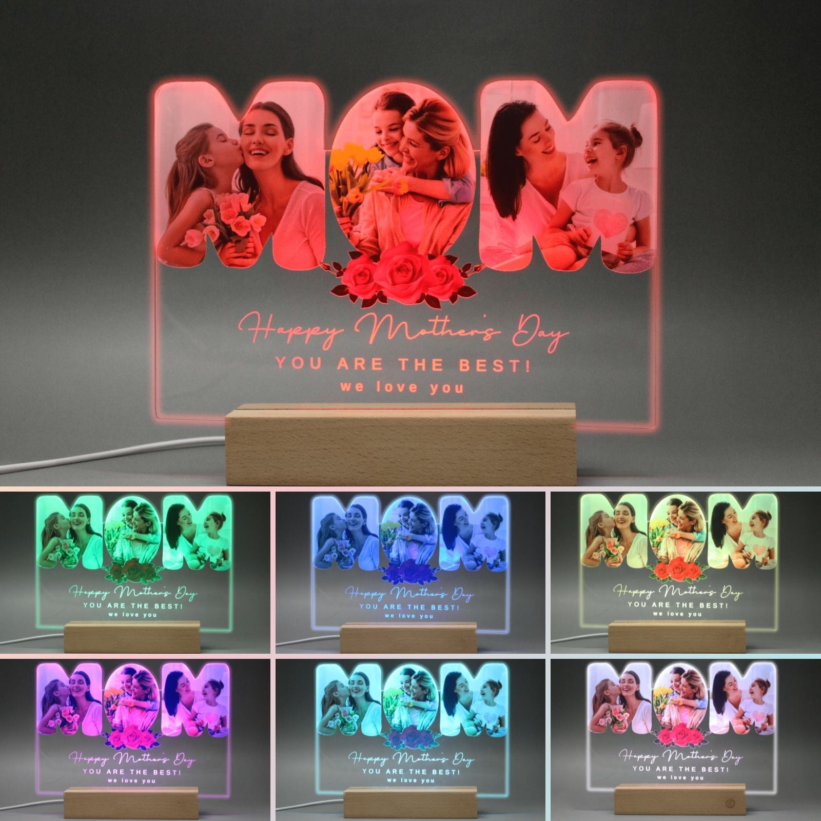 Uniqicon Mothers Day Gifts Mother in Law Gifts for Mom Thankgiving Gifts Custom Acrylic Photo Frame Plaque Desk Decorative Sign Present for Home Room Office - uniqicon