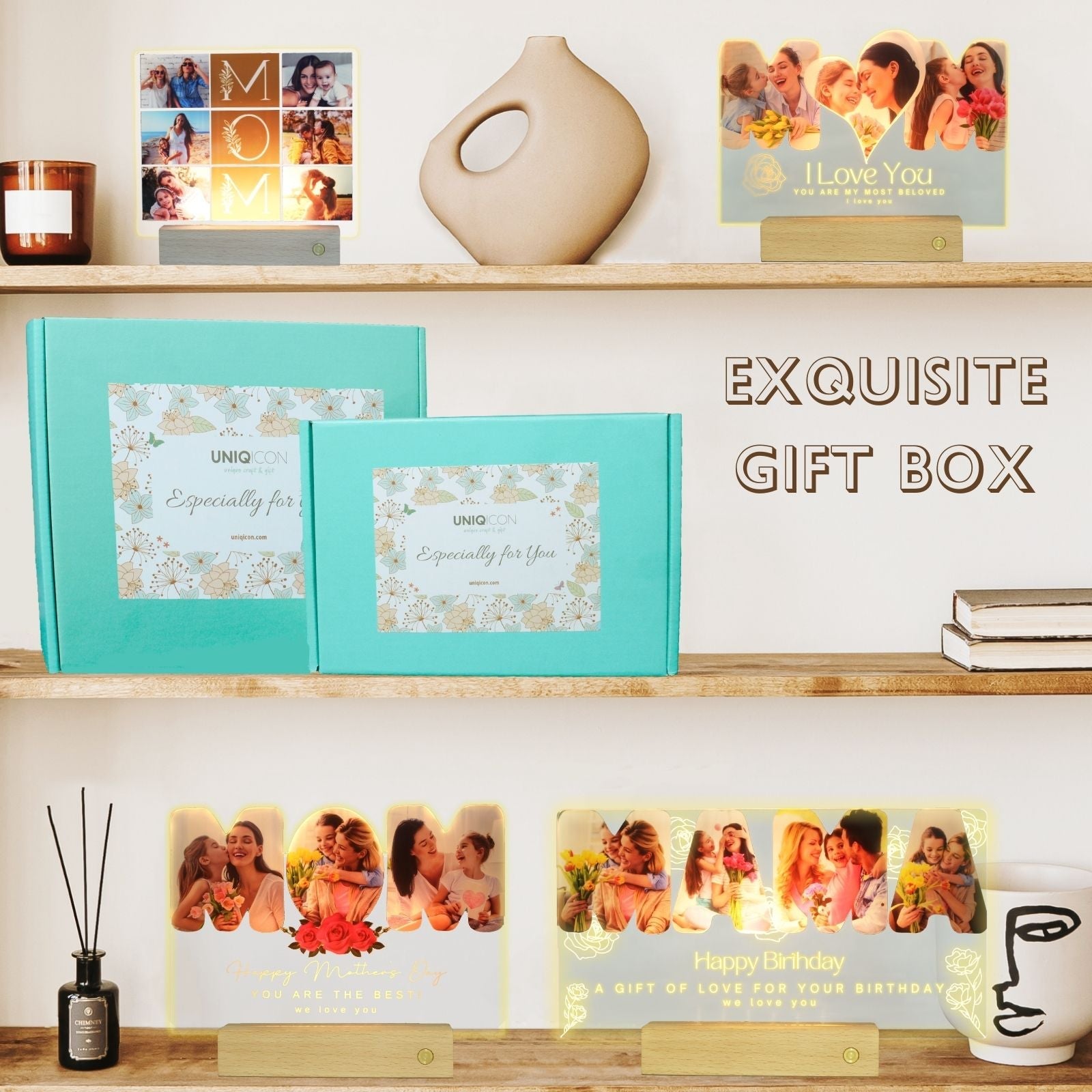 Uniqicon Mothers Day Gifts Mother in Law Gifts for Mom Thankgiving Gifts Custom Acrylic Photo Frame Plaque Desk Decorative Sign Present for Home Room Office - uniqicon