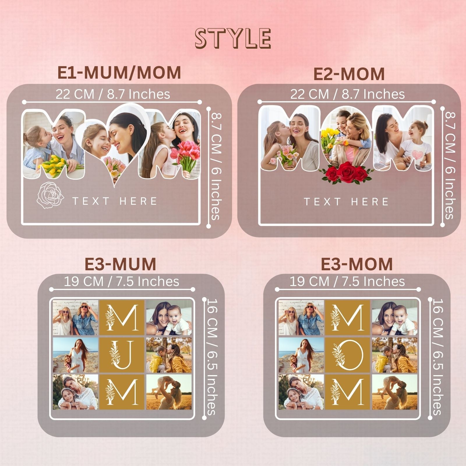 Uniqicon Mothers Day Gifts Mother in Law Gifts for Mom Thankgiving Gifts Custom Acrylic Photo Frame Plaque Desk Decorative Sign Present for Home Room Office - uniqicon