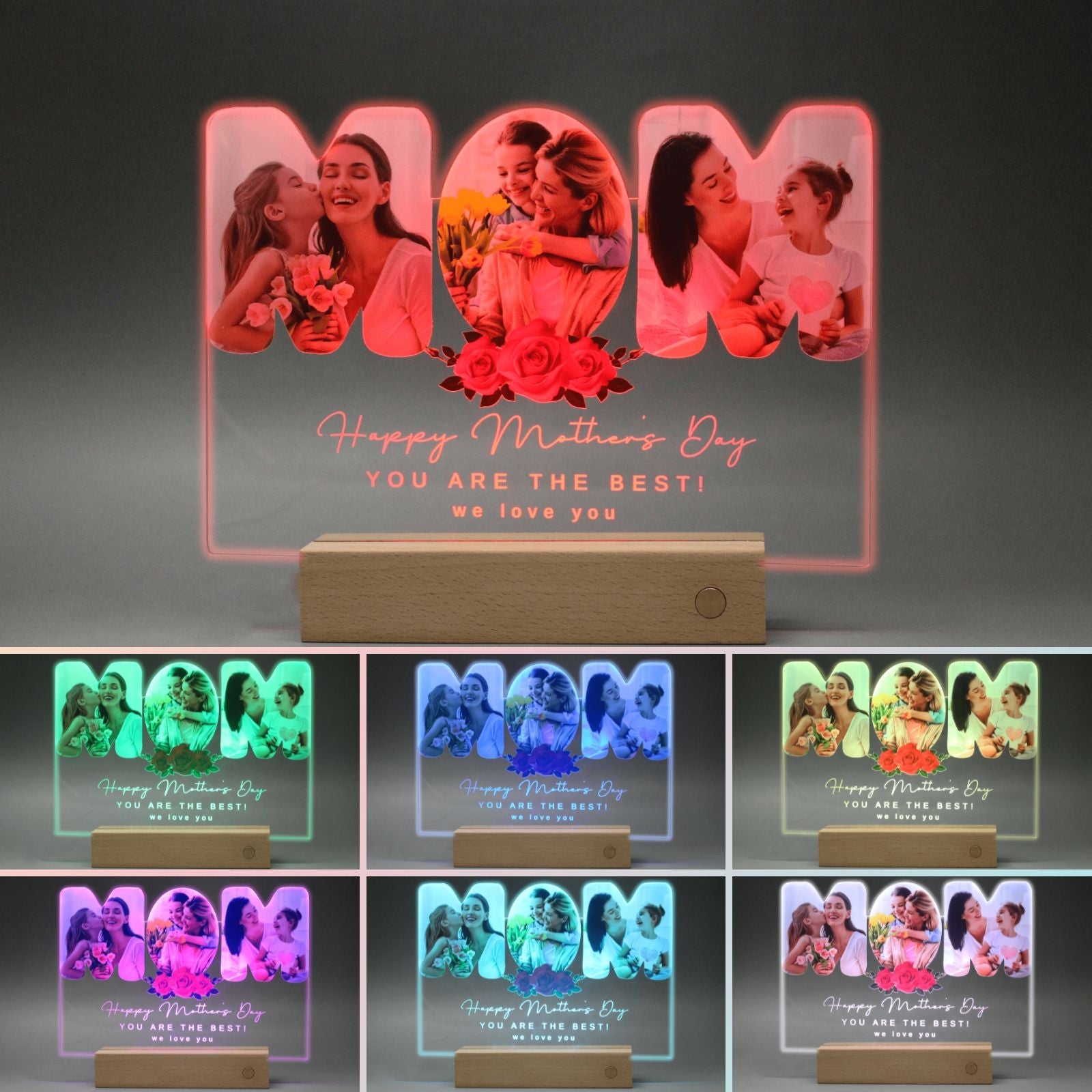 Uniqicon Mothers Day Gifts Mother in Law Gifts for Mom Thankgiving Gifts Custom Acrylic Photo Frame Plaque Desk Decorative Sign Present for Home Room Office - uniqicon