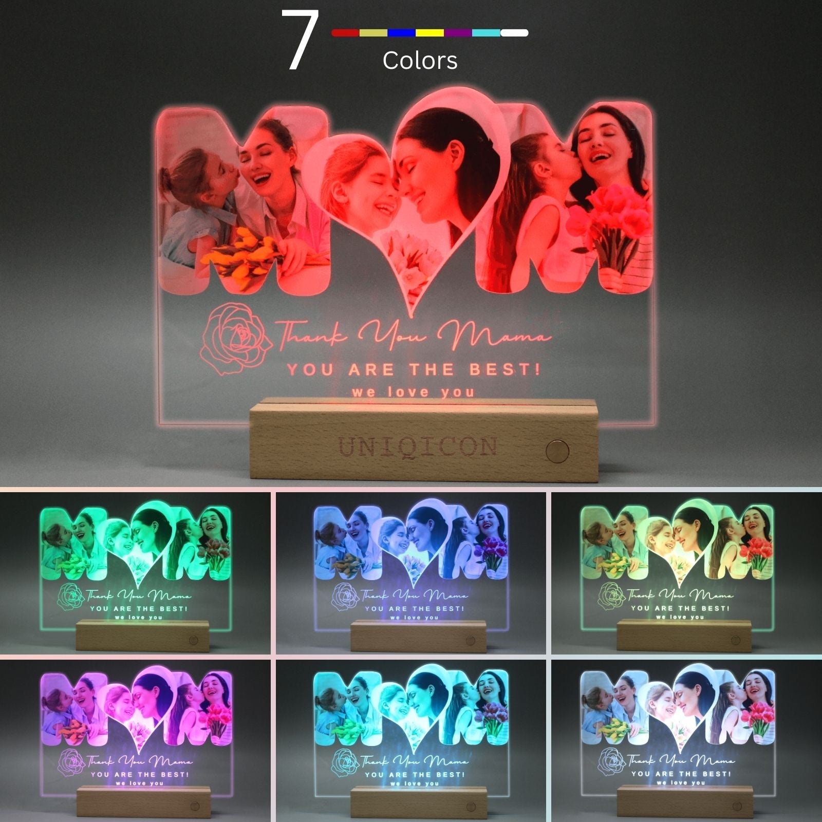 Uniqicon Mothers Day Gifts Mother in Law Gifts for Mom Thankgiving Gifts Custom Acrylic Photo Frame Plaque Desk Decorative Sign Present for Home Room Office - uniqicon