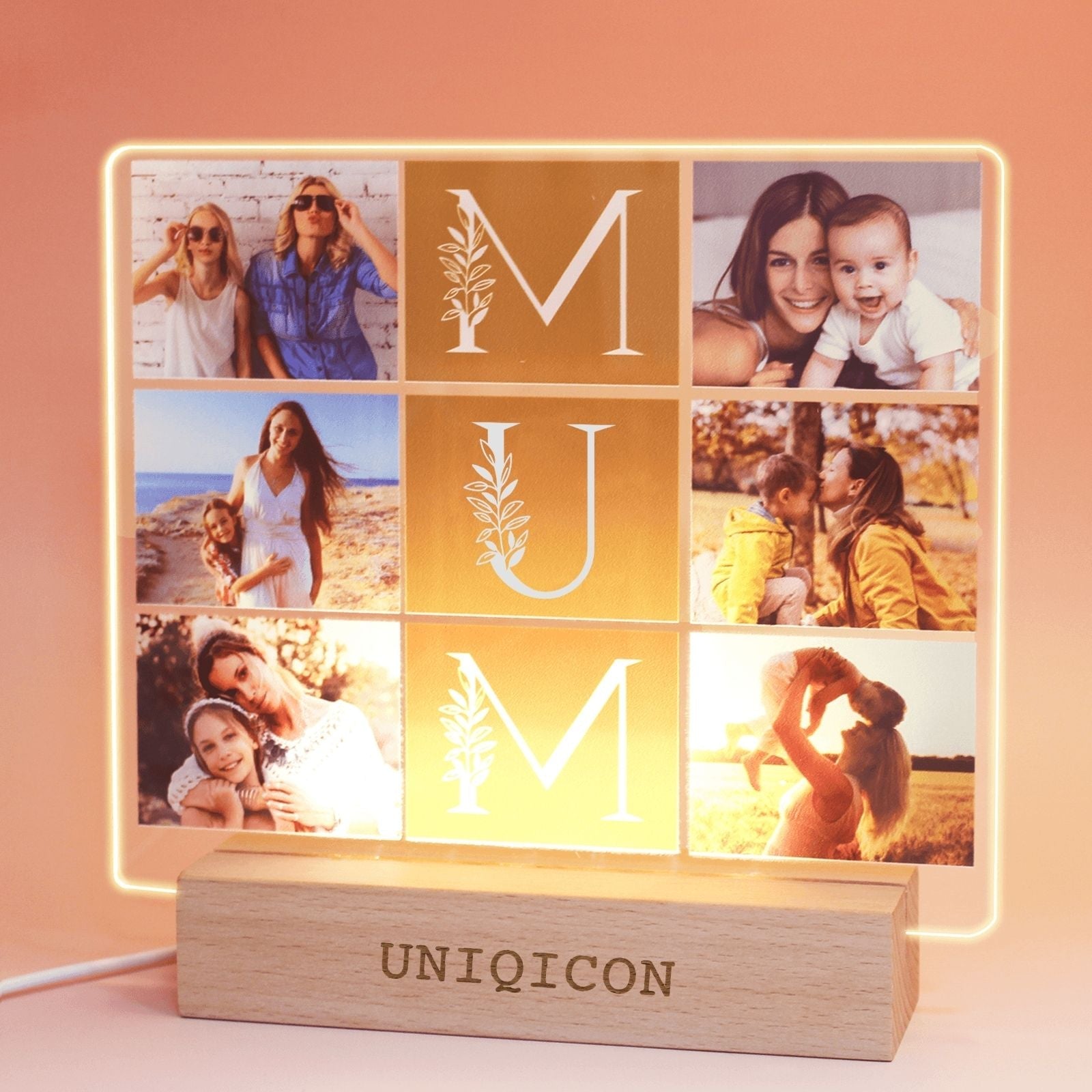 Uniqicon Mothers Day Gifts Mother in Law Gifts for Mom Thankgiving Gifts Custom Acrylic Photo Frame Plaque Desk Decorative Sign Present for Home Room Office - uniqicon