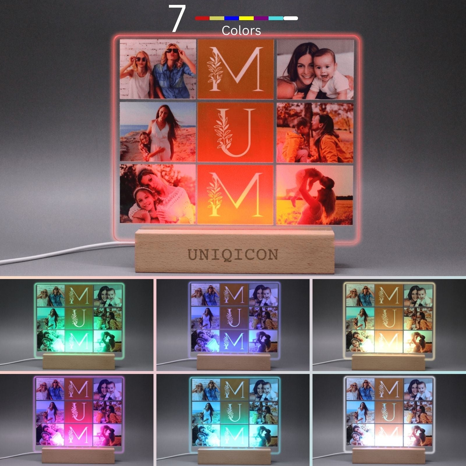 Uniqicon Mothers Day Gifts Mother in Law Gifts for Mom Thankgiving Gifts Custom Acrylic Photo Frame Plaque Desk Decorative Sign Present for Home Room Office - uniqicon