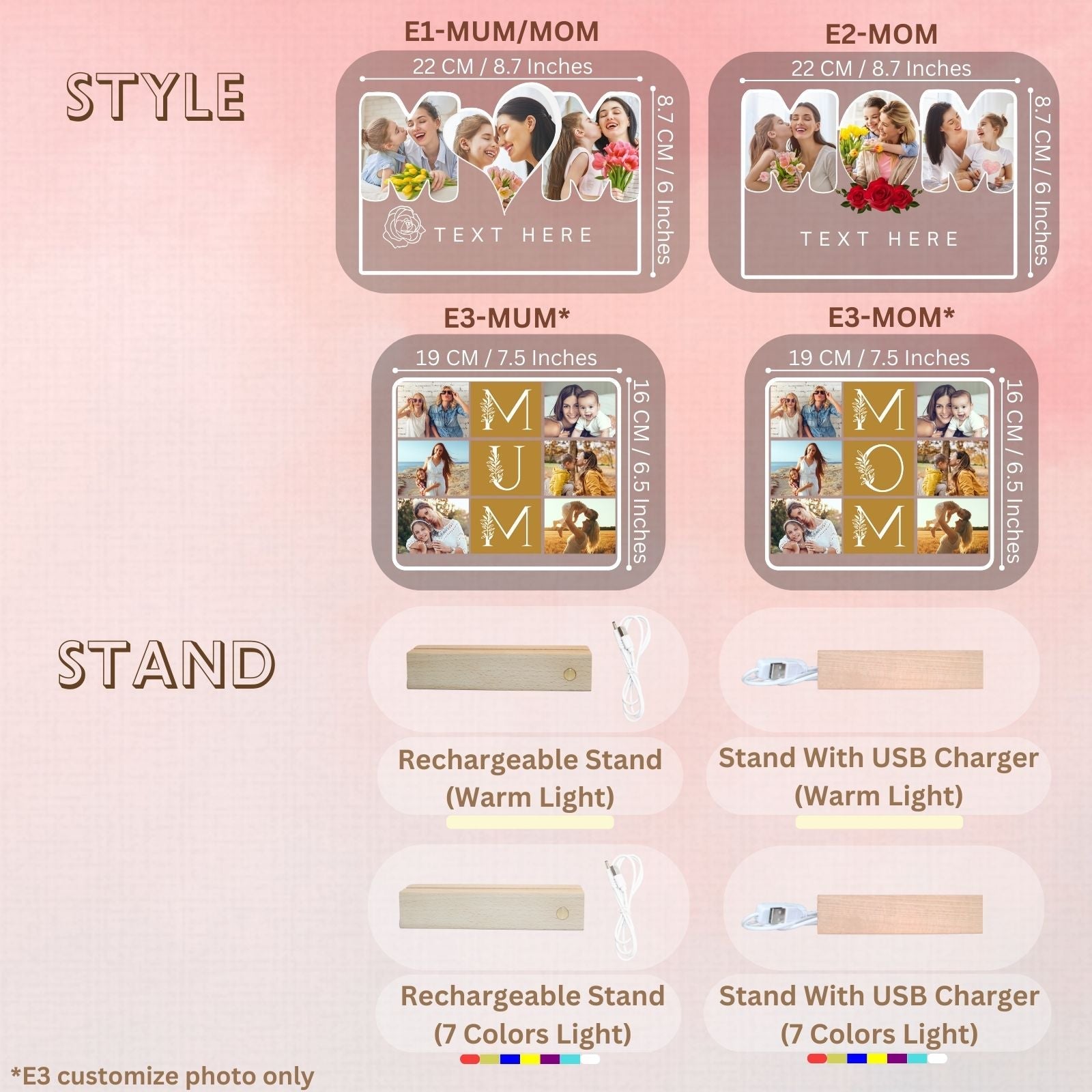 Uniqicon Mothers Day Gifts Mother in Law Gifts for Mom Thankgiving Gifts Custom Acrylic Photo Frame Plaque Desk Decorative Sign Present for Home Room Office - uniqicon