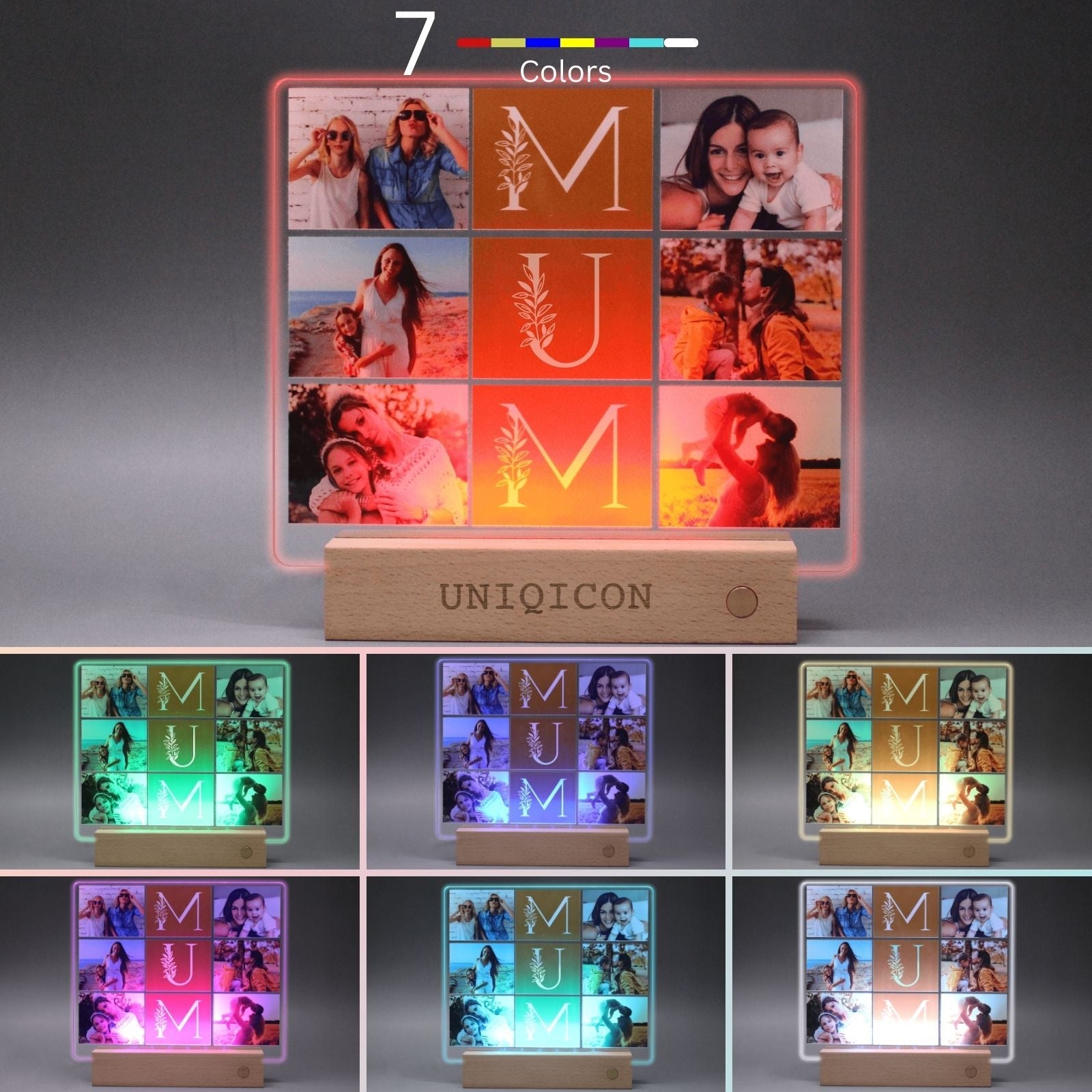 Uniqicon Mothers Day Gifts Mother in Law Gifts for Mom Thankgiving Gifts Custom Acrylic Photo Frame Plaque Desk Decorative Sign Present for Home Room Office - uniqicon