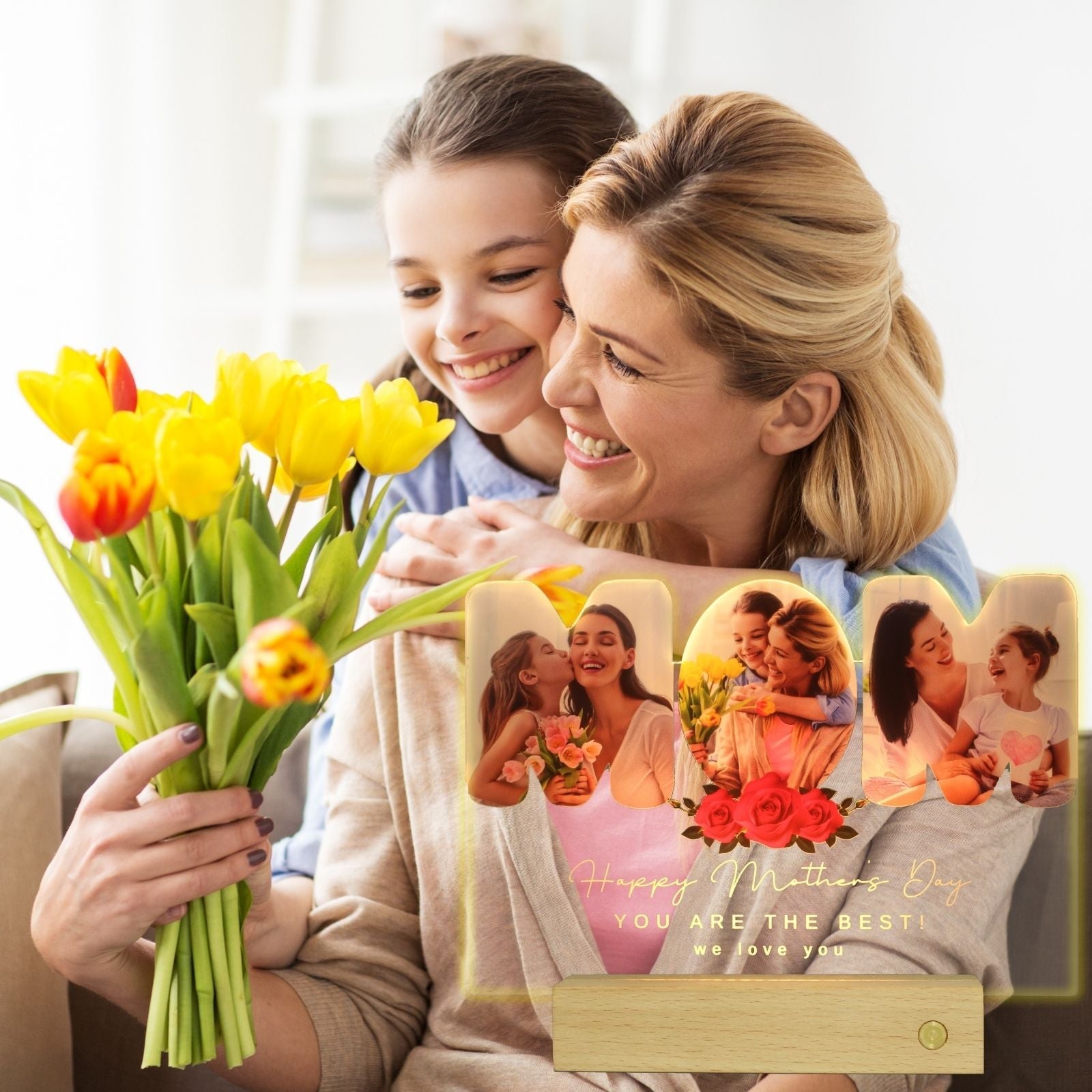 Uniqicon Mothers Day Gifts Mother in Law Gifts for Mom Thankgiving Gifts Custom Acrylic Photo Frame Plaque Desk Decorative Sign Present for Home Room Office - uniqicon