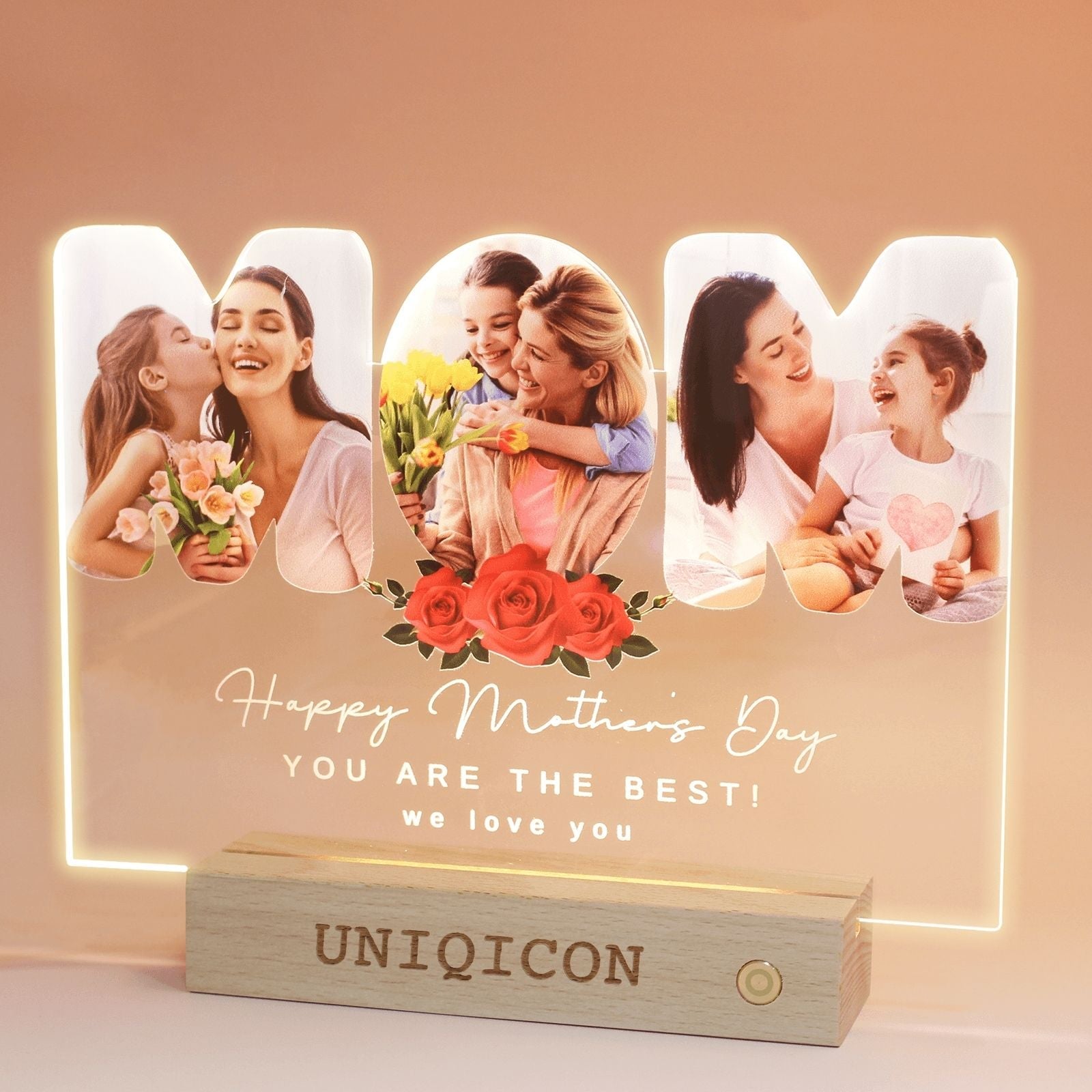 Uniqicon Mothers Day Gifts Mother in Law Gifts for Mom Thankgiving Gifts Custom Acrylic Photo Frame Plaque Desk Decorative Sign Present for Home Room Office - uniqicon