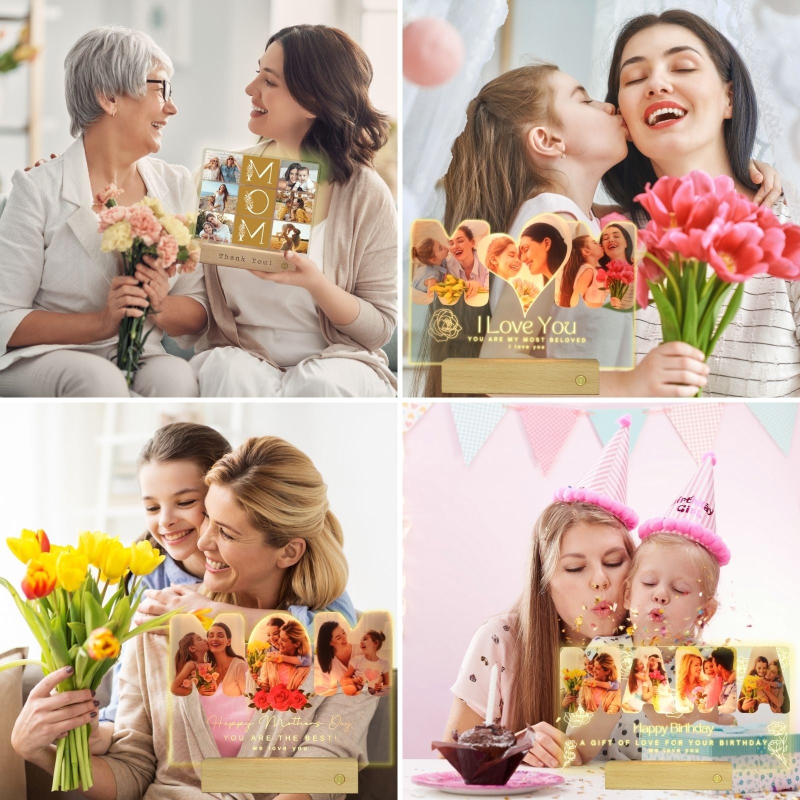 Uniqicon Mothers Day Gifts Mother in Law Gifts for Mom Thankgiving Gifts Custom Acrylic Photo Frame Plaque Desk Decorative Sign Present for Home Room Office - uniqicon