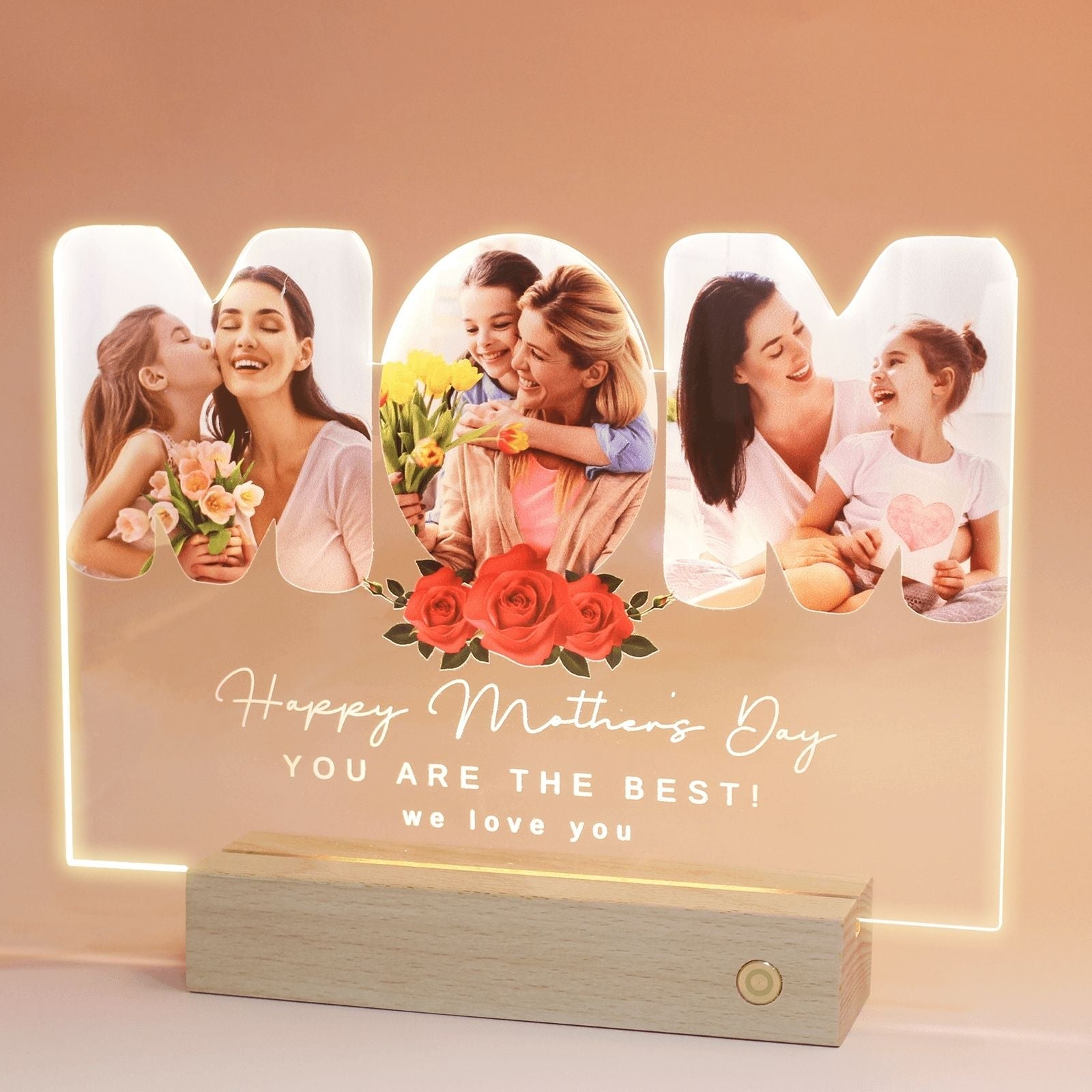 Uniqicon Mothers Day Gifts Mother in Law Gifts for Mom Thankgiving Gifts Custom Acrylic Photo Frame Plaque Desk Decorative Sign Present for Home Room Office - uniqicon
