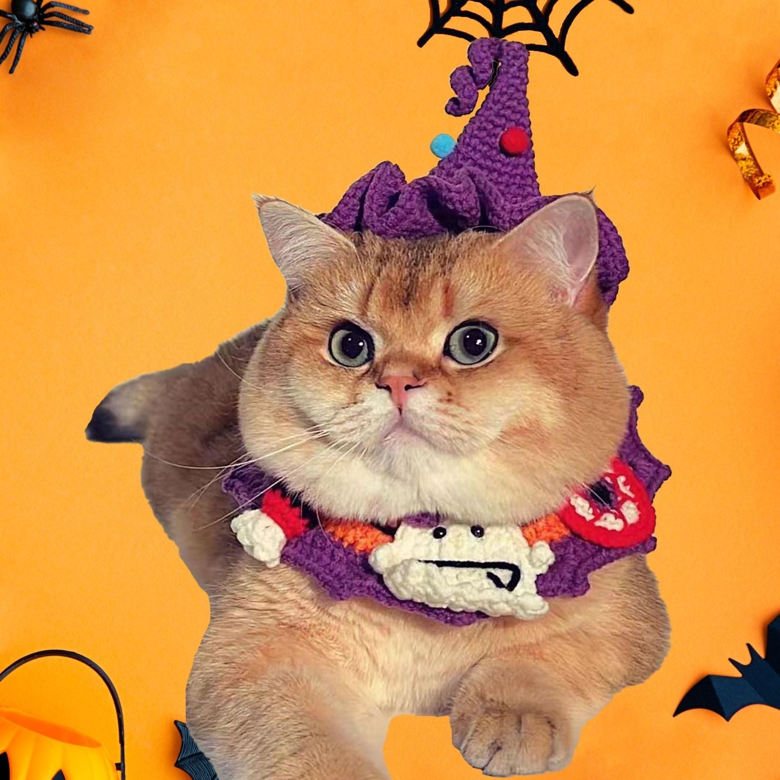 dog halloween costume, handmade collar costumes for dogs cat pet medium large small puppy kitten - uniqicon