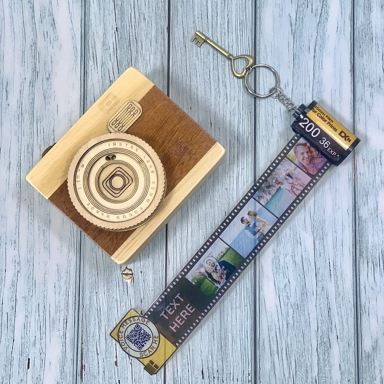 Personalized Film Roll Keychain Christmas Birthday Anniversary Gift